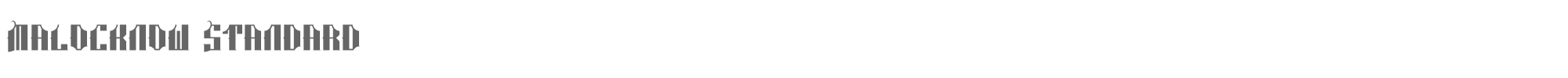 Sample characters Malocknow Font